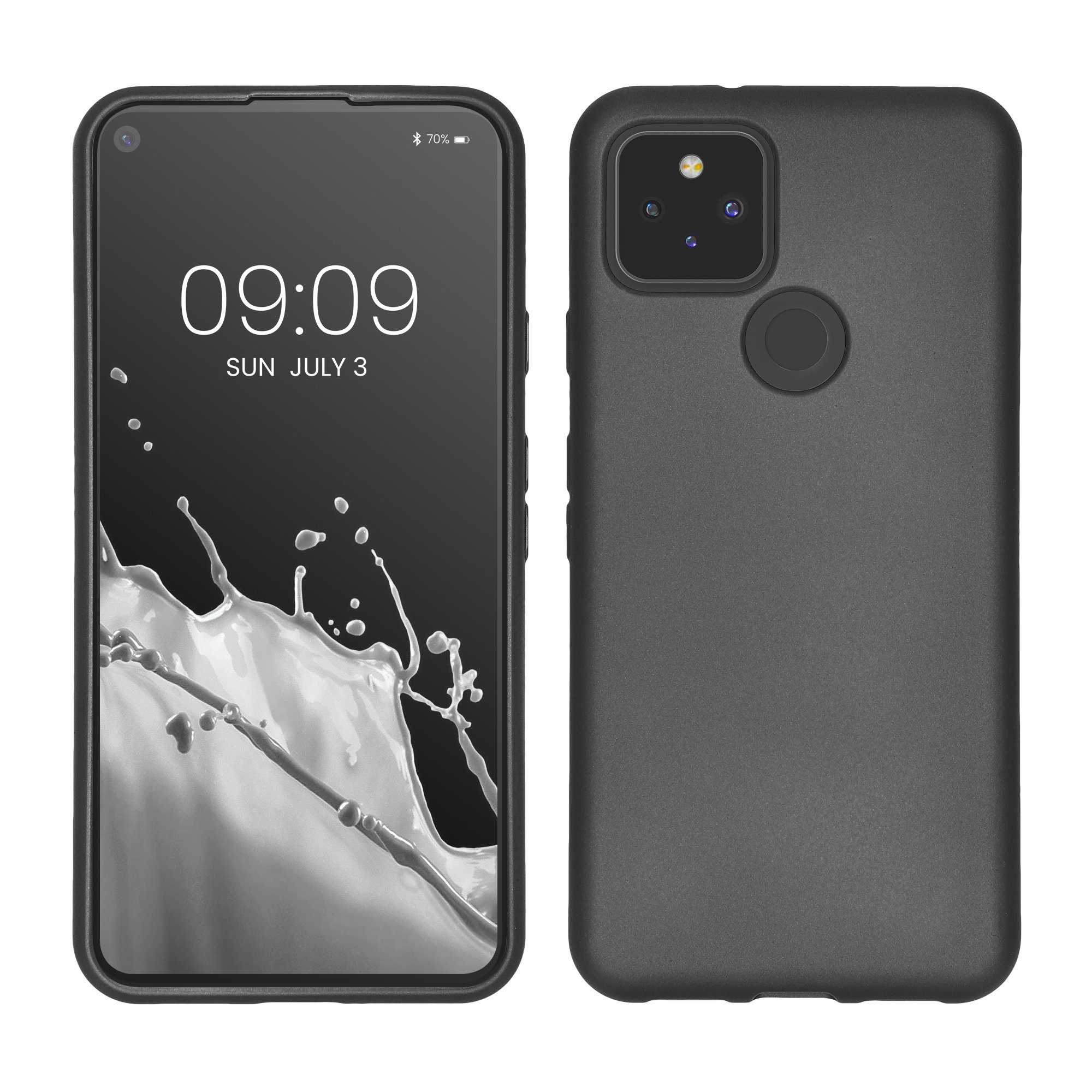 kwmobile Handyhülle Case für Google Pixel 5, Hülle Silikon metallisch schimmernd - Handyhülle Cover