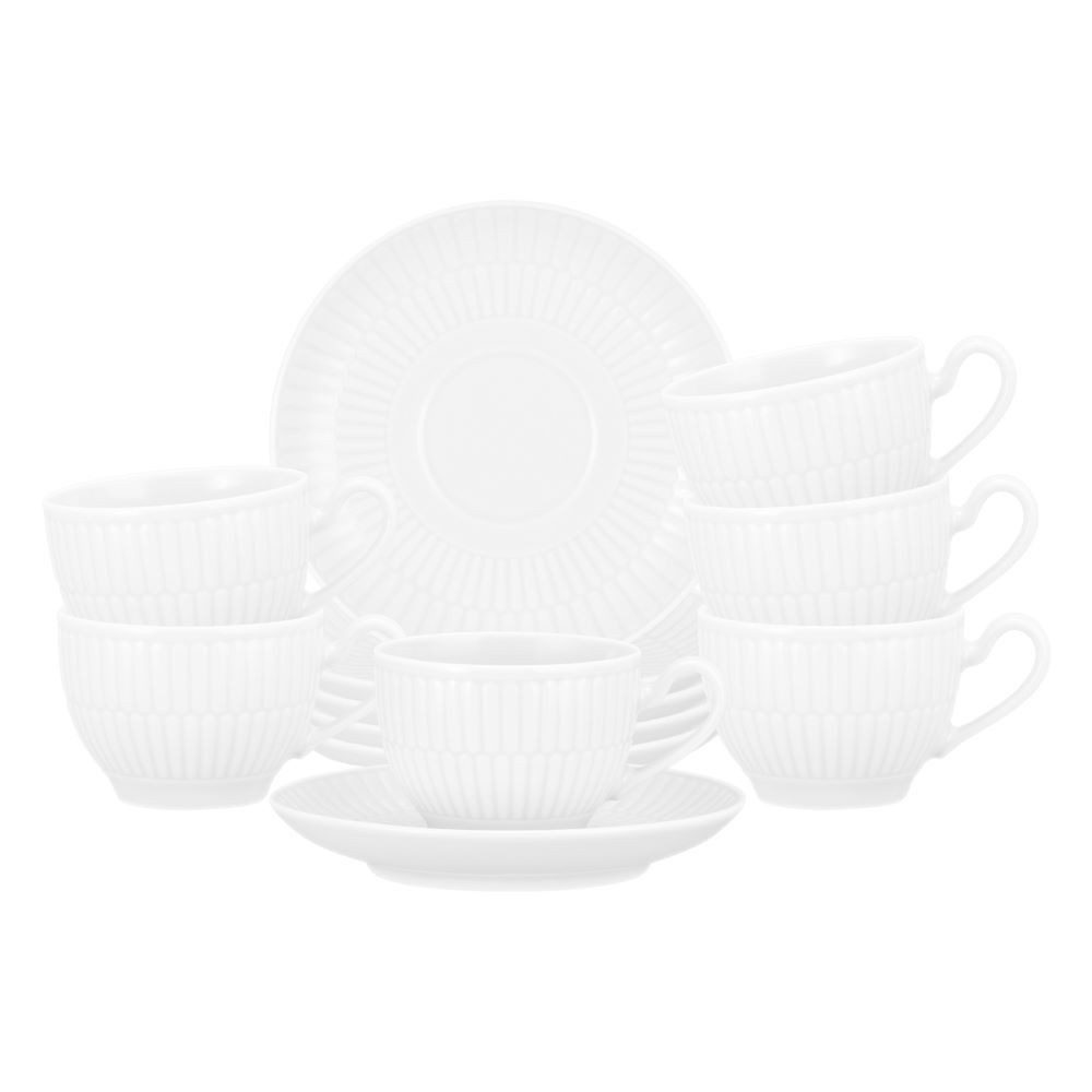 Espressotasse Seltmann Weiden Amina weiß Espressotasse + Untertasse 6er Set