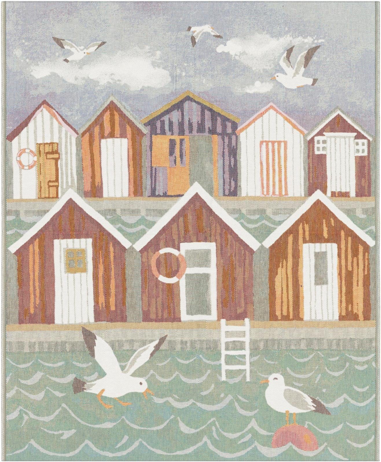 Plaid Sjöbod 140x170 cm, EKELUND MASTER WEAVERS 1692, Pixel gewebt (6-farbig)