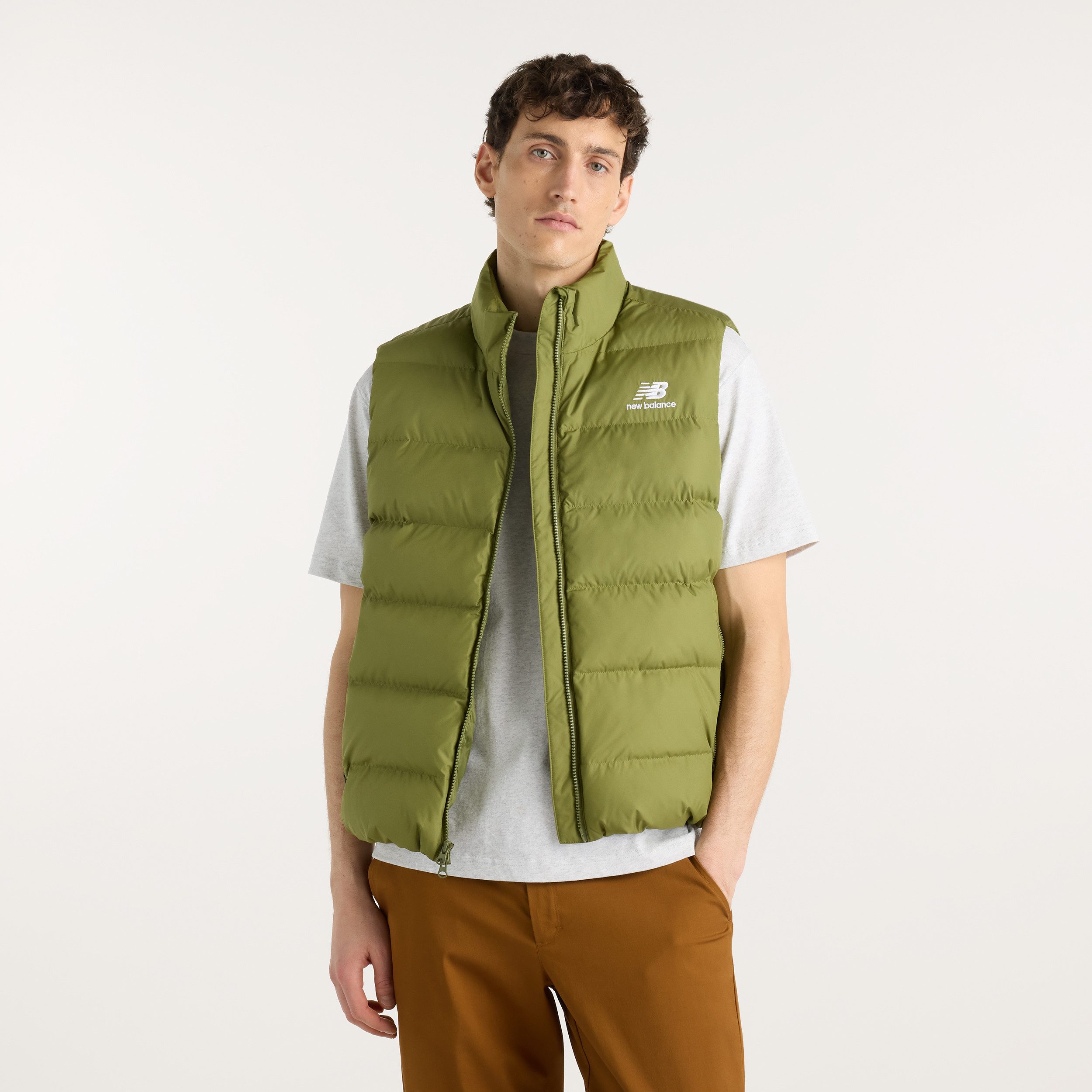New Balance Steppweste BOSTON PUFFER VEST mit markanter Steppung, sportlicher Stil, aus Polyester