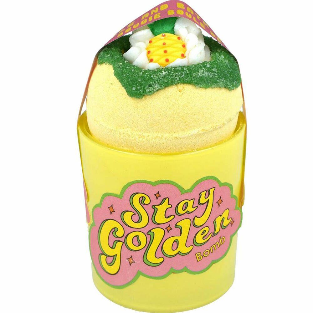 Bomb Cosmetics Duftkerze Glow Up Stay Golden, mit Badekugel