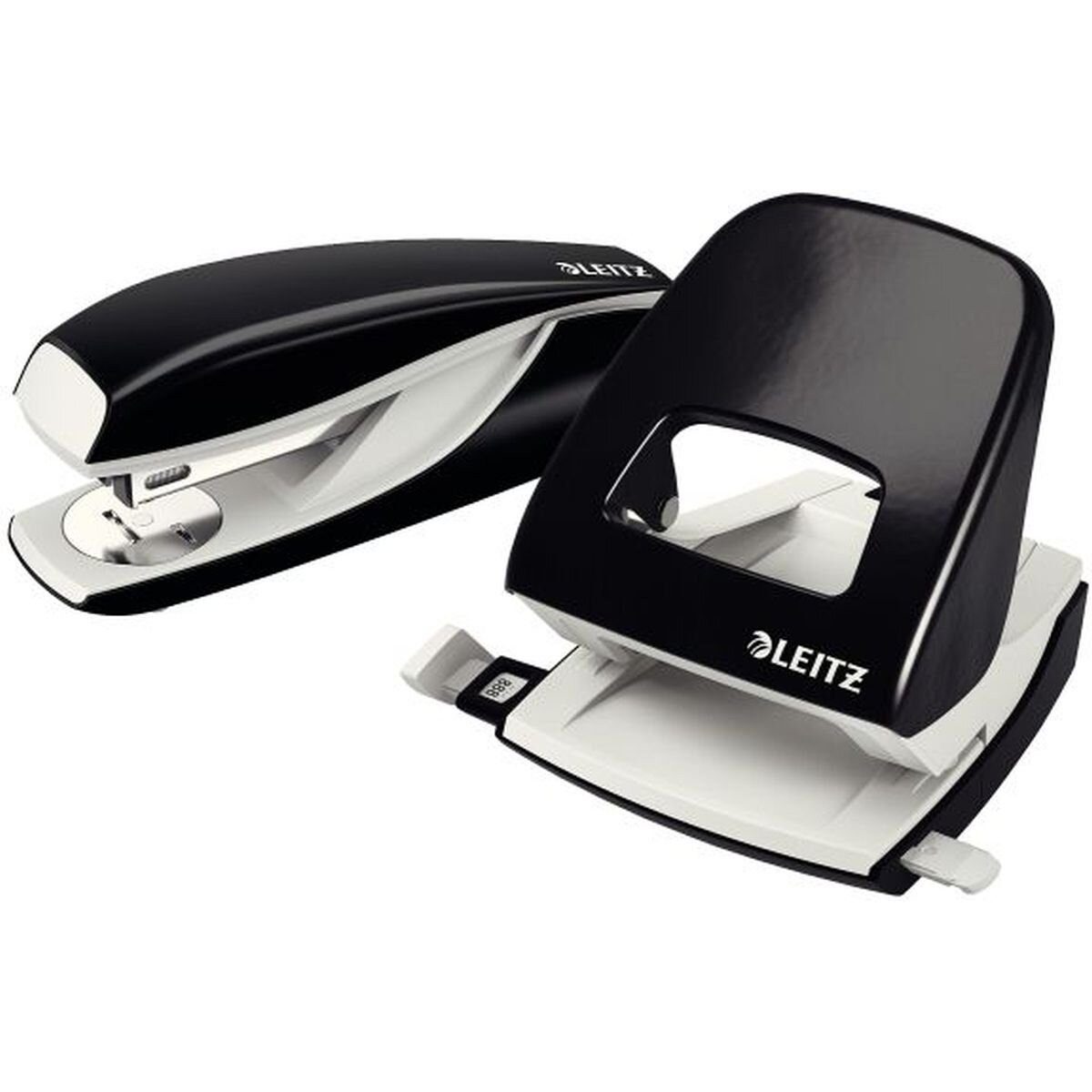 LEITZ Tischaufsatz Locher NeXXt 5008 und Heftgerät NeXXt 5502 im Set schwarz