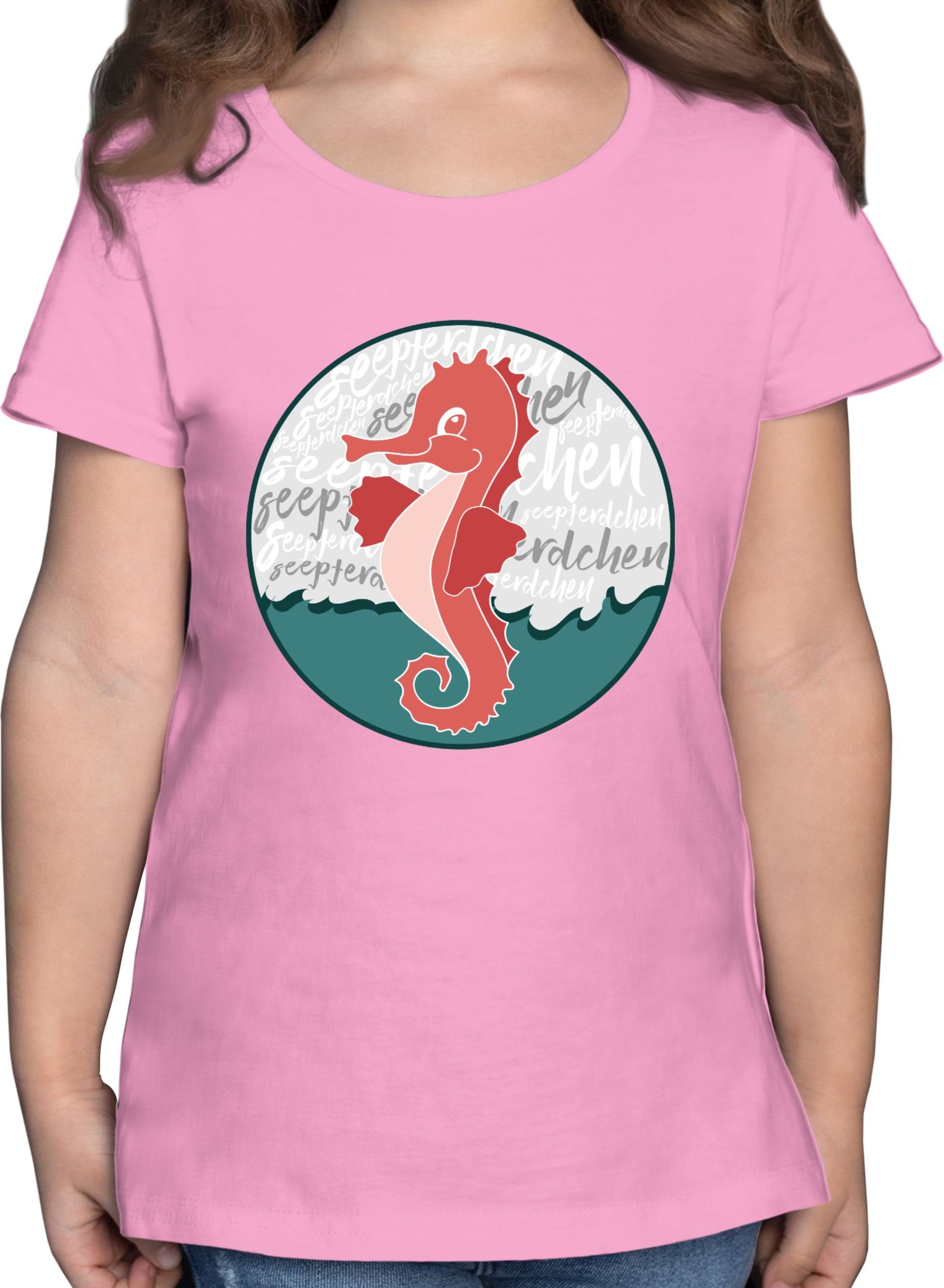 Shirtracer T-Shirt Seepferdchen Abzeichen Kinder Sport Kleidung 2 Rosa