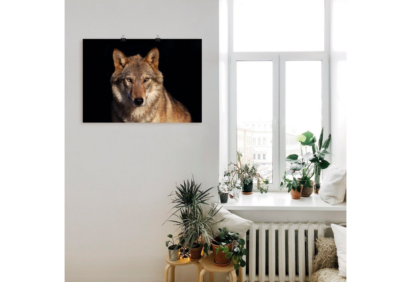 Artland Wandbild »Wolf«, Wildtiere (1 Stück), in vielen Größen & Produktarten - Alubild / Outdoorbild für den Außenbereich, Leinwandbild, Poster, Wandaufkleber / Wandtattoo auch für Badezimmer geeignet-HomeTrends