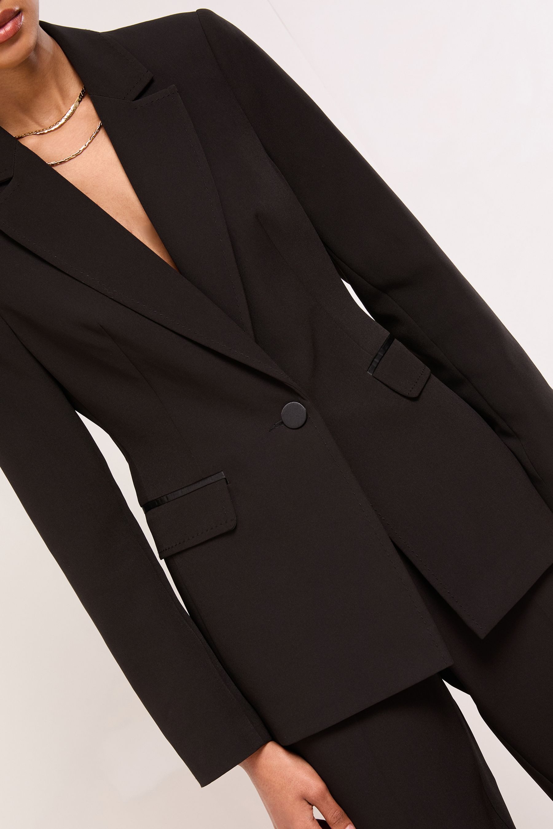 LIPSY Jackenblazer Lipsy Einreihiger Blazer mit Ziernaht, Regular (1-tlg)