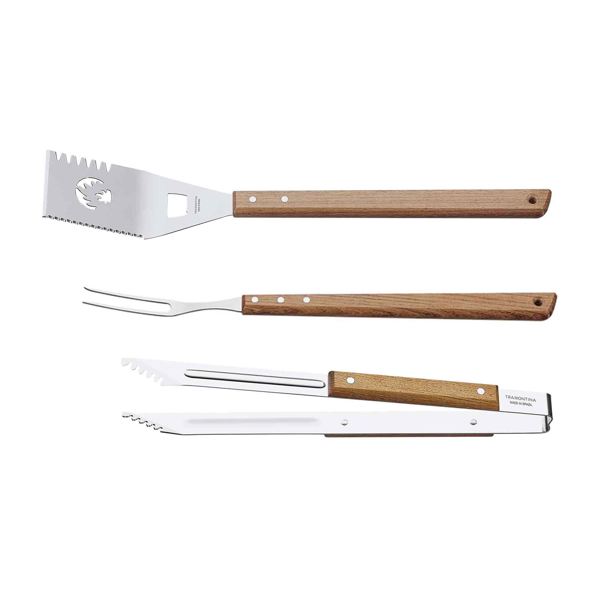 Grillbesteck-Set CHURRASCO Grillutensilien - Grillwender, Fleischgabel, Grillzange