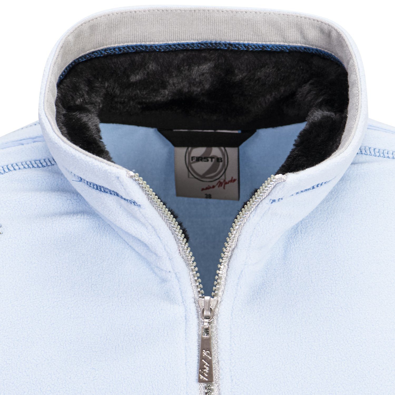 sky blue anschmiegsam FirstB wärmend, weich, Damen Fleecejacke