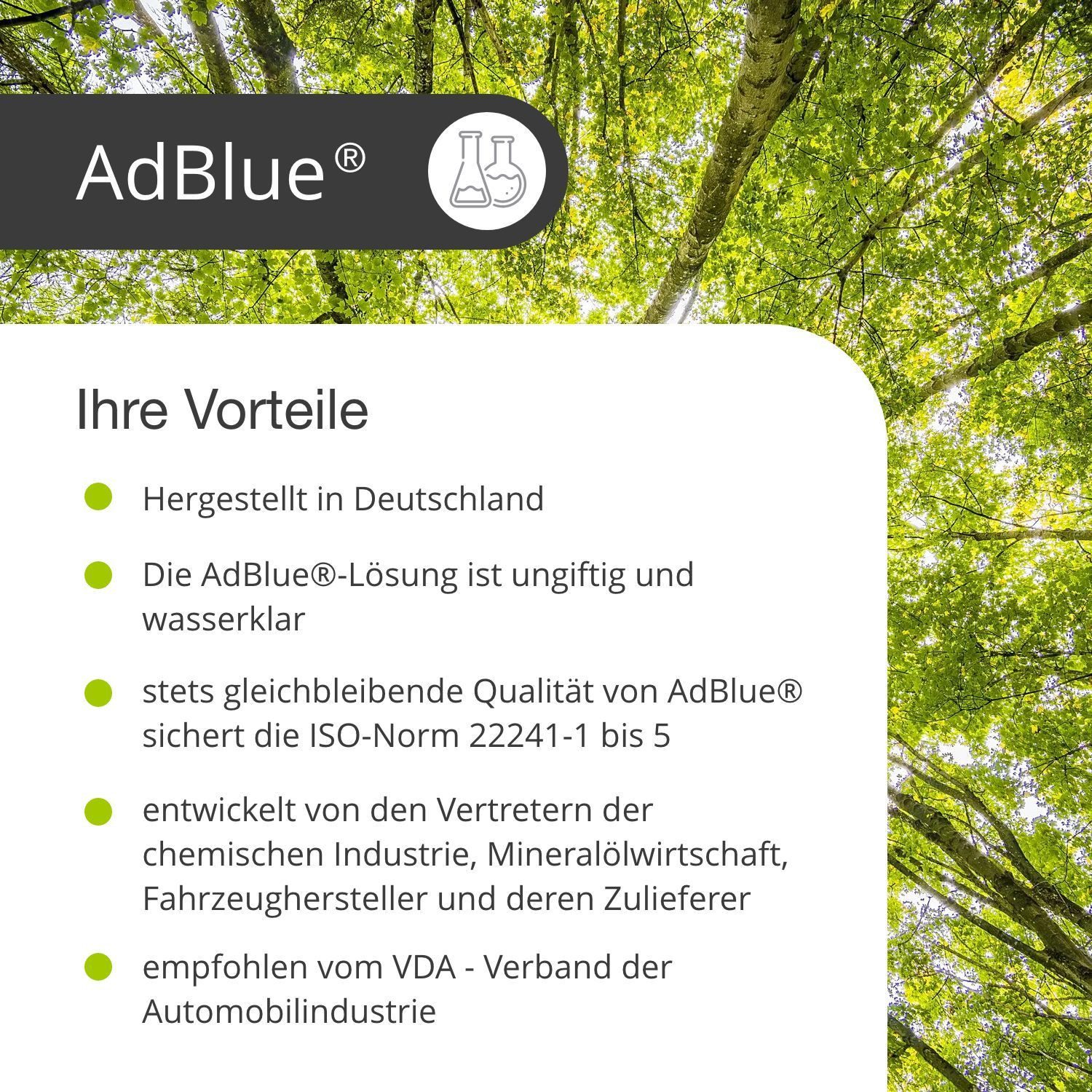 Höfer Chemie GmbH Harnstofflösung 10 L AdBlue® Harnstofflösung, (1-St) Reduziert effektiv Stickoxid-Emissionen