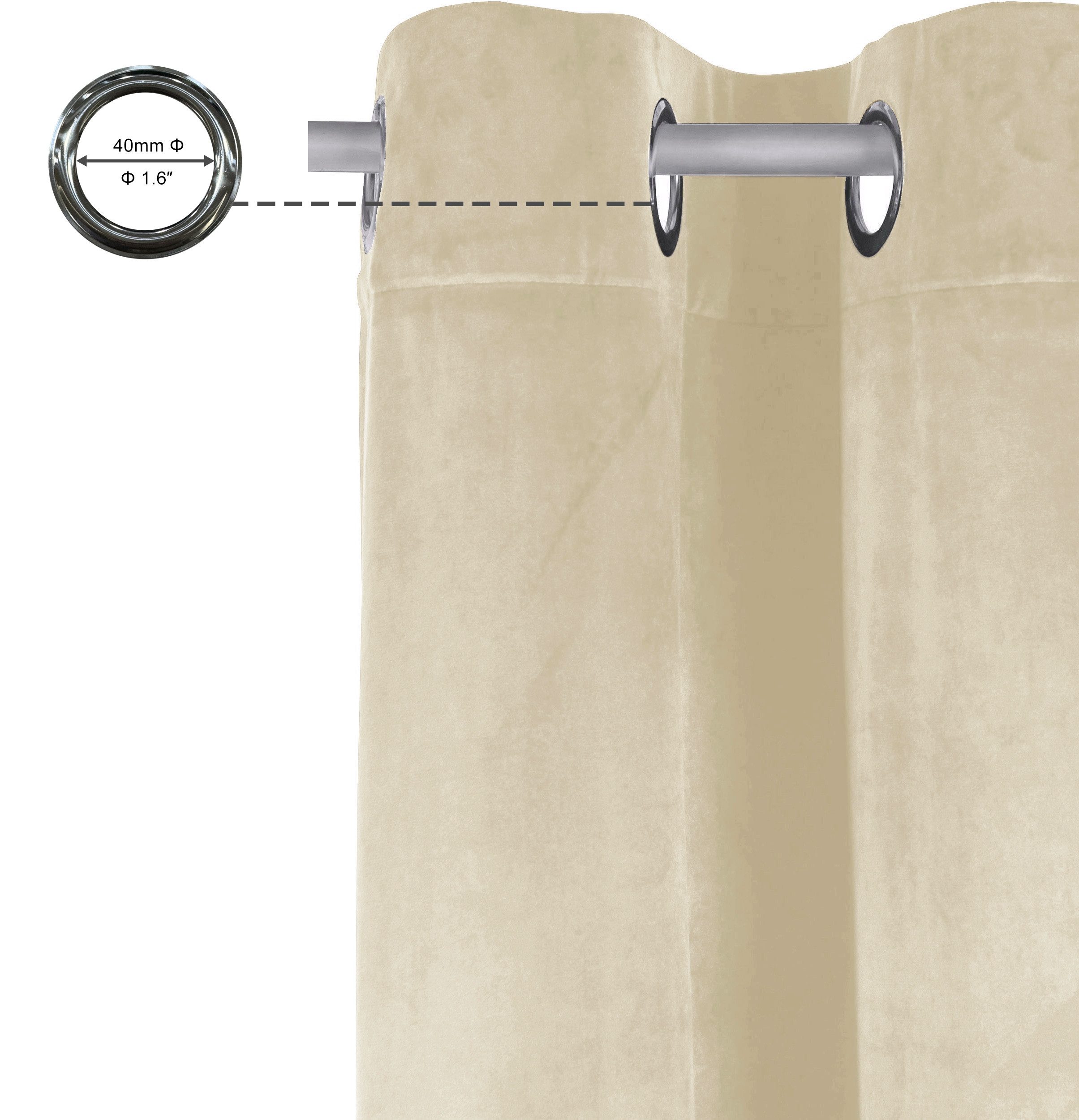 OTTO home Vorhang Velvet Uni, Ösen, blickdicht, 2er-Set, Samt (2 St), Ösen, blickdicht, Polyester, Blickdichter Samt, 2-er Set, edel, Gardine, multifunktional – Bild 3 von 5
