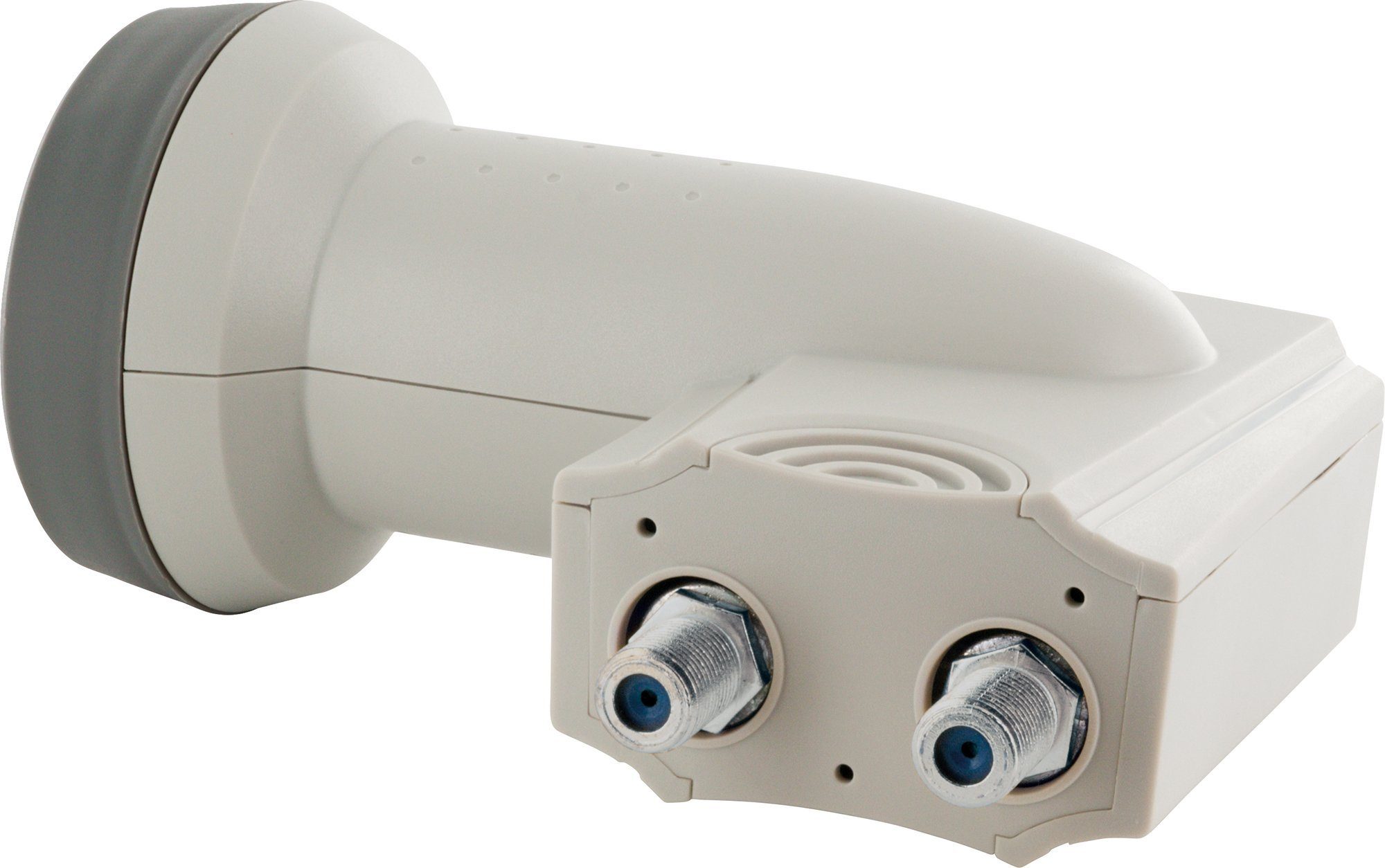 Thumbnail - Schwaiger SPS6514H 531 Universal-Twin-LNB (für 2 Teilnehmer, herausziehbare Wetterschutzabdeckung, hellgrau)