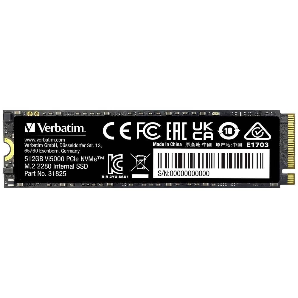 Verbatim Interne M.2 PCIe NVMe SSD 2280 SSHD-Hybrid-Festplatte, NVMe (NVM Express)