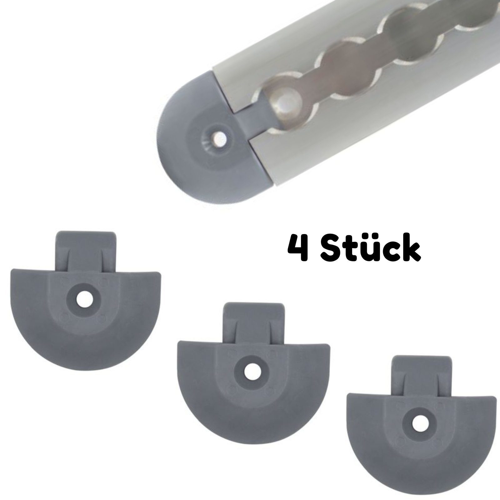 solidpro Zurrgurt Endkappe für Airlineschienen Endfitting Einsteckkappe Halbrund (4-St)