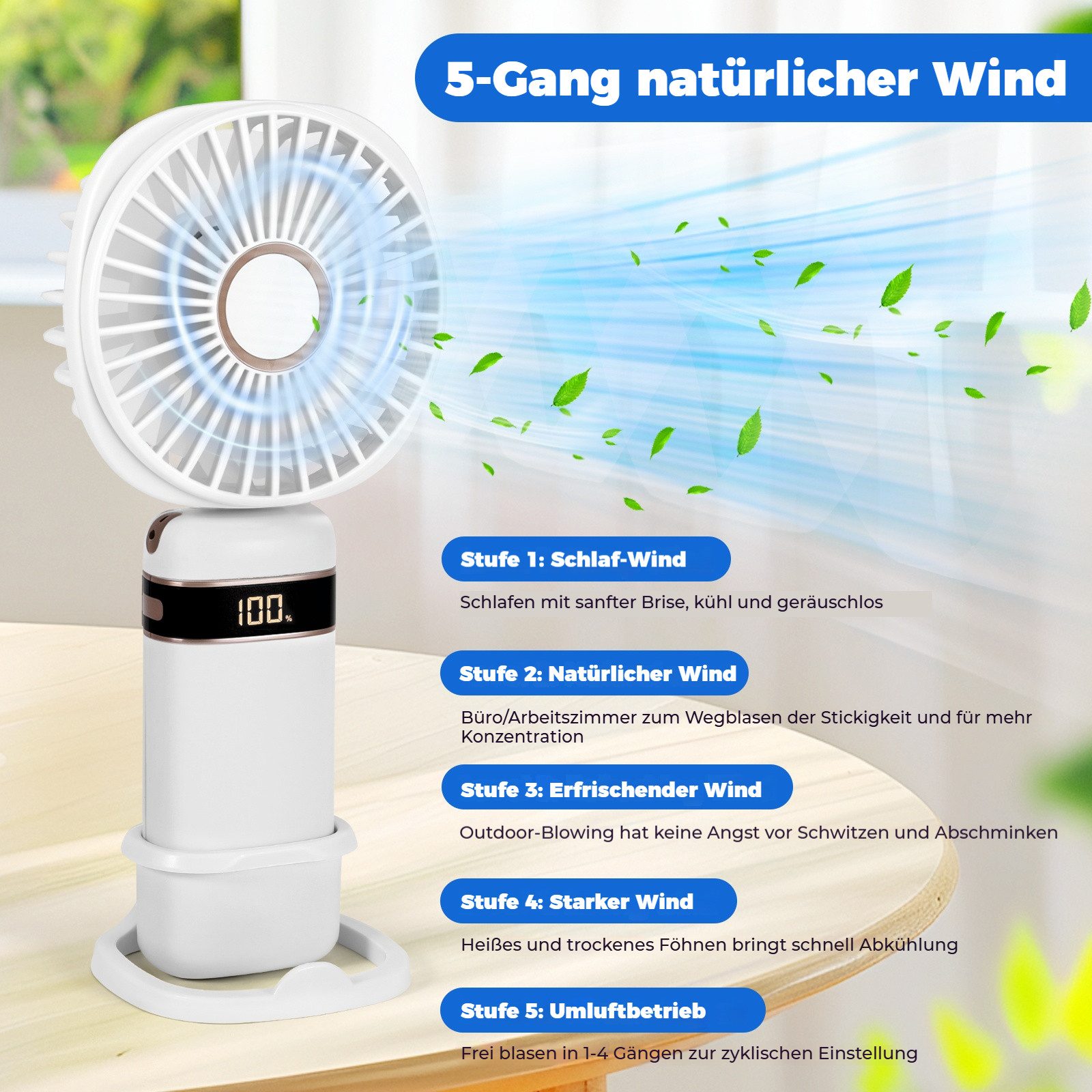 BlingBin Handventilator Tragbarer Leise Ventilator mit günstig online kaufen