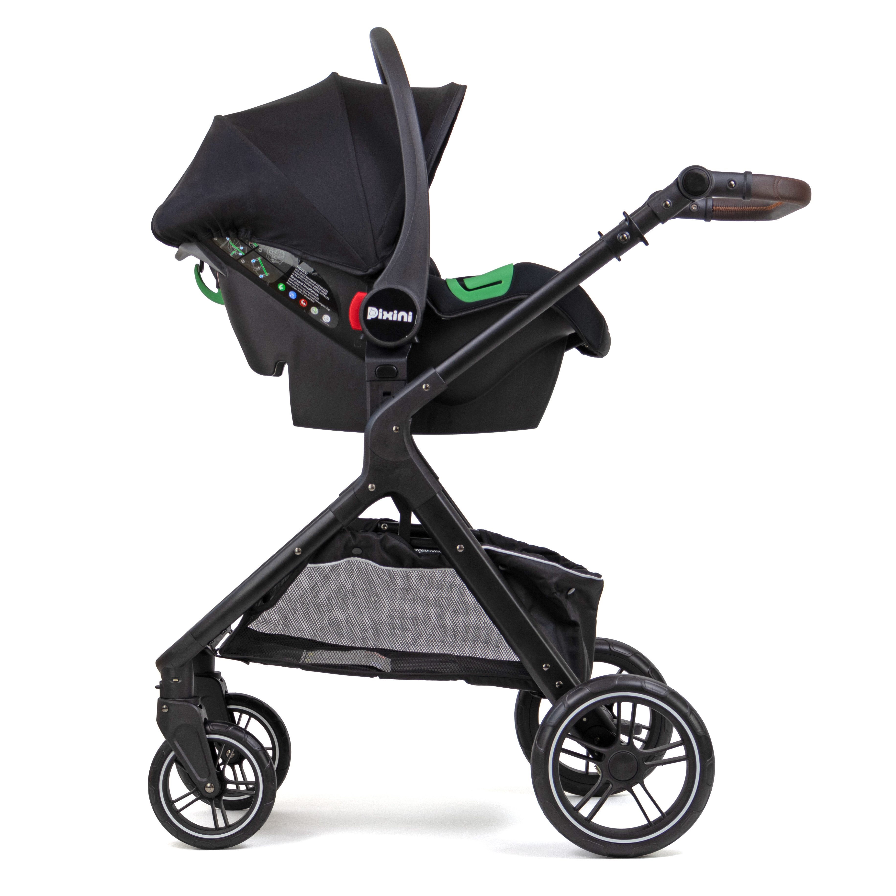 Pixini Kombi-Kinderwagen Pixini Nelio Kinderwagen 3in1 Set, Sonnenverdeck