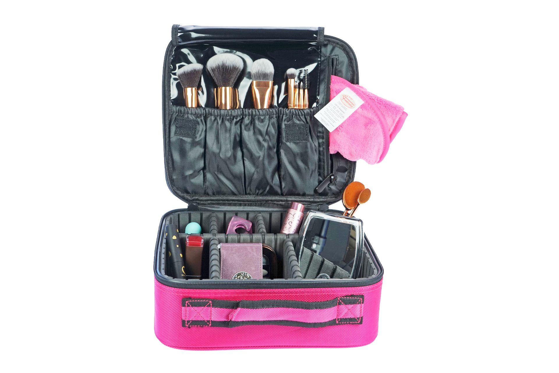 Fantasia Beauty Beautycase Beauty Tool Case pink, 22,5 x 25,5 x 9,5 cm, mit Einteilungen (1-tlg), Nylon