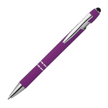 Livepac Office Kugelschreiber 10 Touchpen Kugelschreiber aus Metall / mit Muster / Farbe: lila
