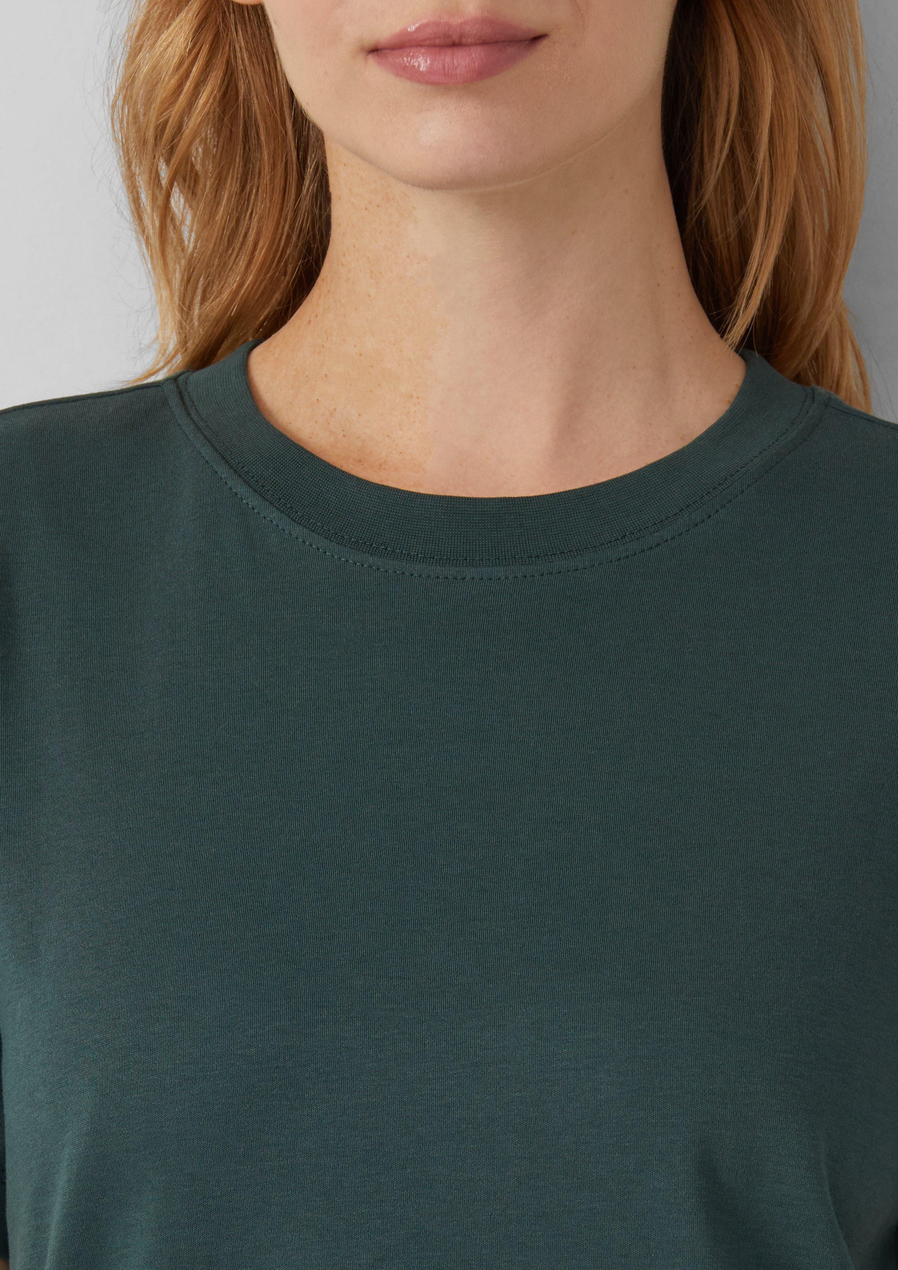 s.Oliver Kurzarmshirt Verkürztes T-Shirt aus Interlockjersey günstig online kaufen