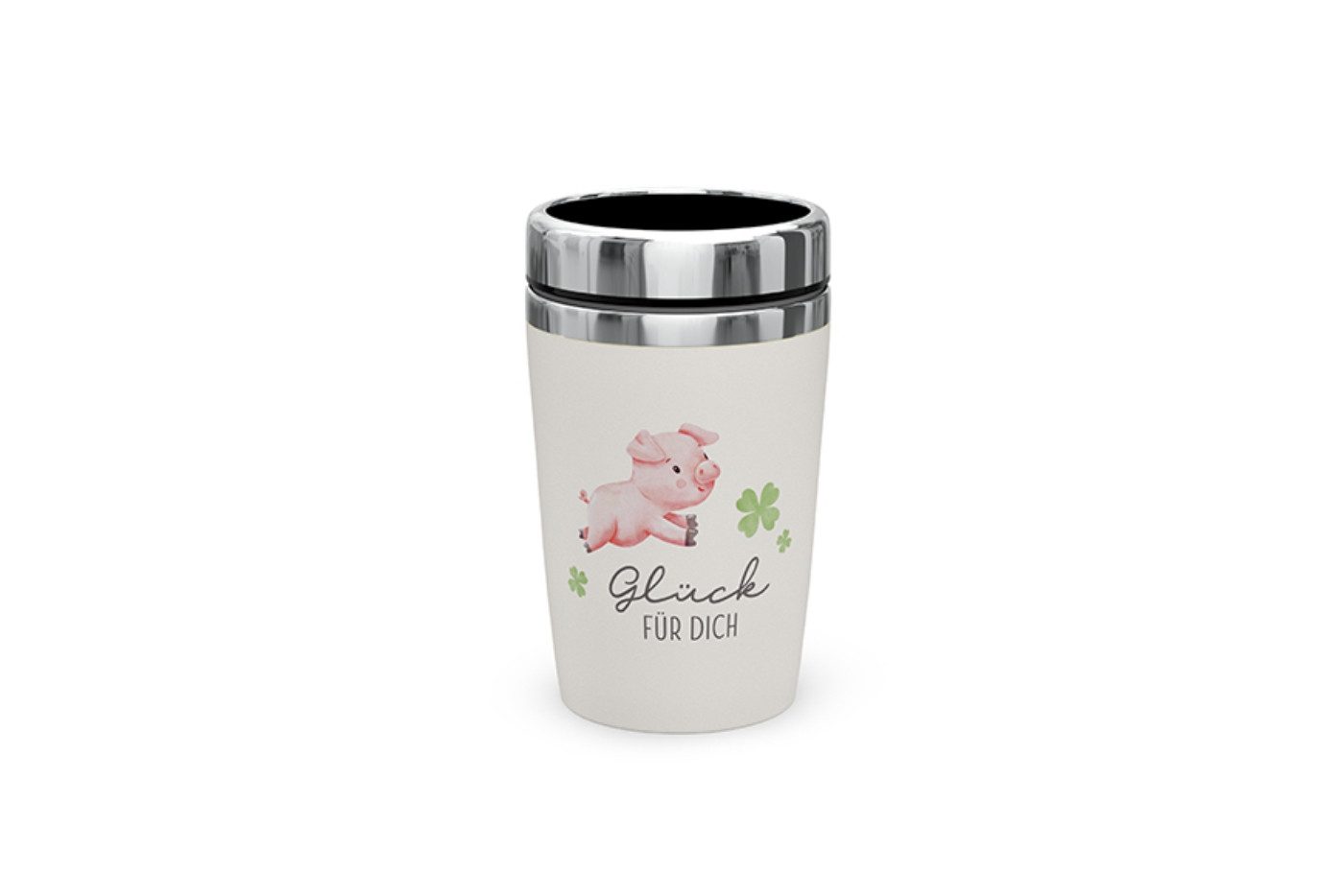 La Vida Geschenk für Dich Thermobecher La Vida Thermobecher to go, Glück für Dich, 1-tlg., innen Edelstahl, doppelwandig