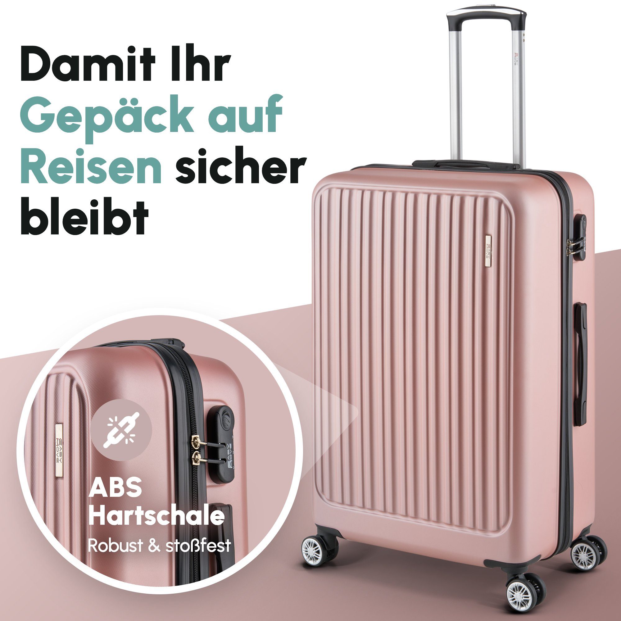 Easy Move Hartschalen-Trolley Leichter Rollkoffer ACE 026 - Reisekoffer, Ha günstig online kaufen