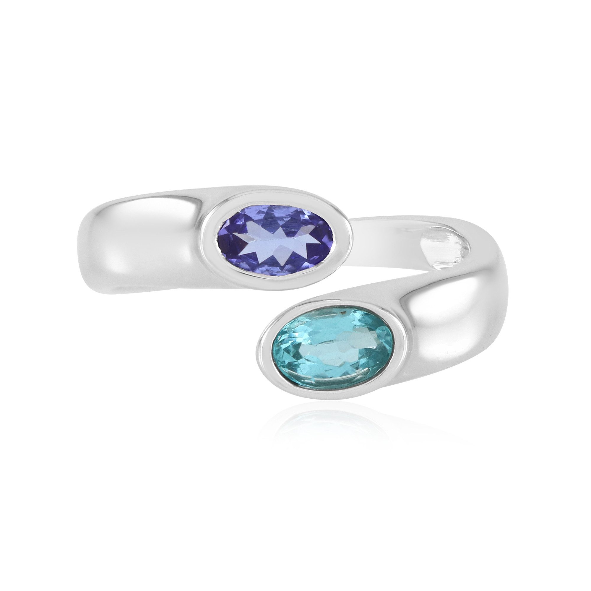 Cavill Silberring Paraiba Apatit & Tansanit Silber Ring (1-tlg)