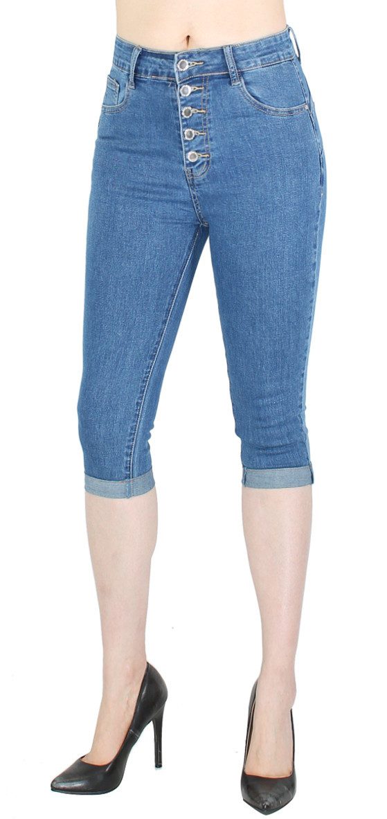 dy_mode Caprijeans Damen Capri Jeans 3/4 günstig online kaufen