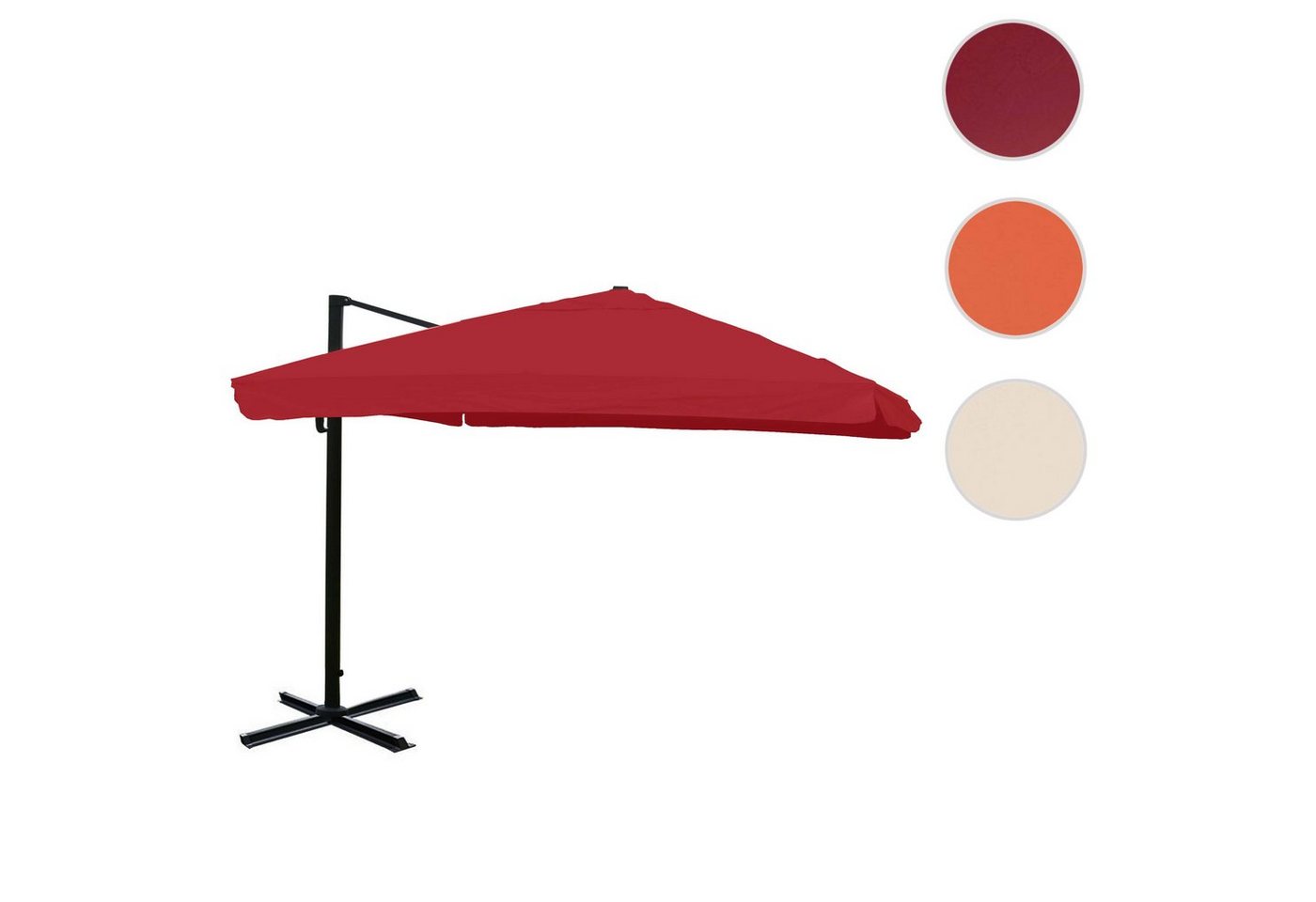 Thumbnail - MCW Ampelschirm MCW-A96-7, LxB: 300x400 cm, 5-facher Höhen-/ Neigungswinkelverstellung, Windwiderstandsklasse 2