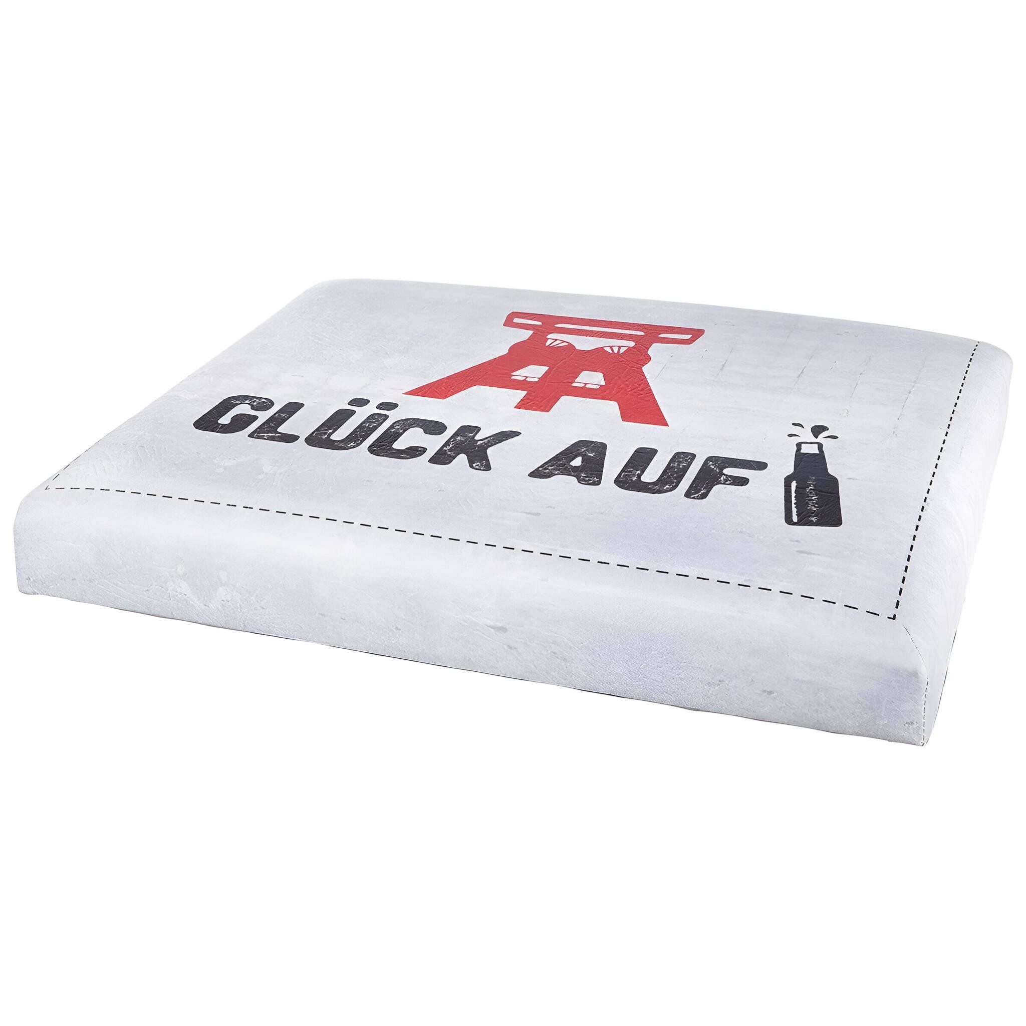 GILDE Sitzkissen Gilde Sitzpolster rechteckig Glück auf - 34 x 44 x 5 cm