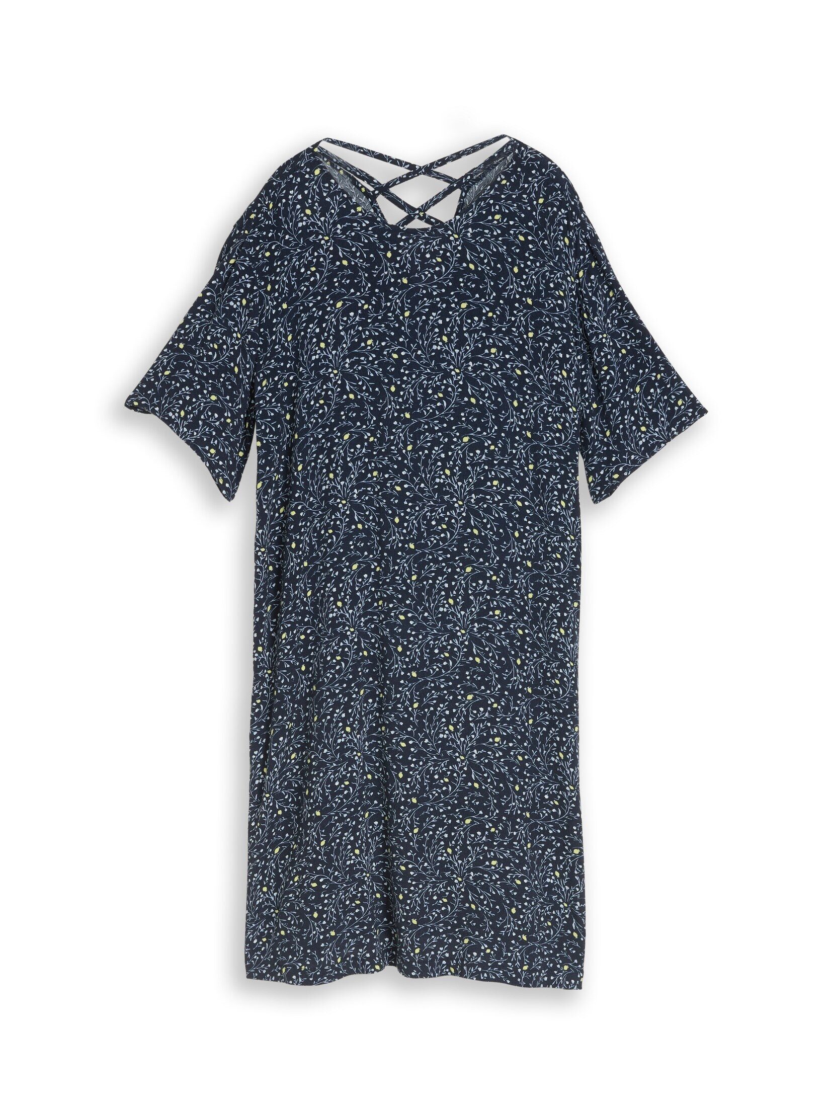 TOM TAILOR Midikleid Kleider & Jumpsuits Loose Fit Kleid mit Cut-Out-Detail