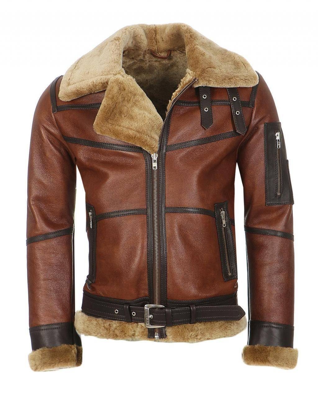 Hollert Bomberjacke B16 Herren Lammfelljacke Echtleder günstig online kaufen