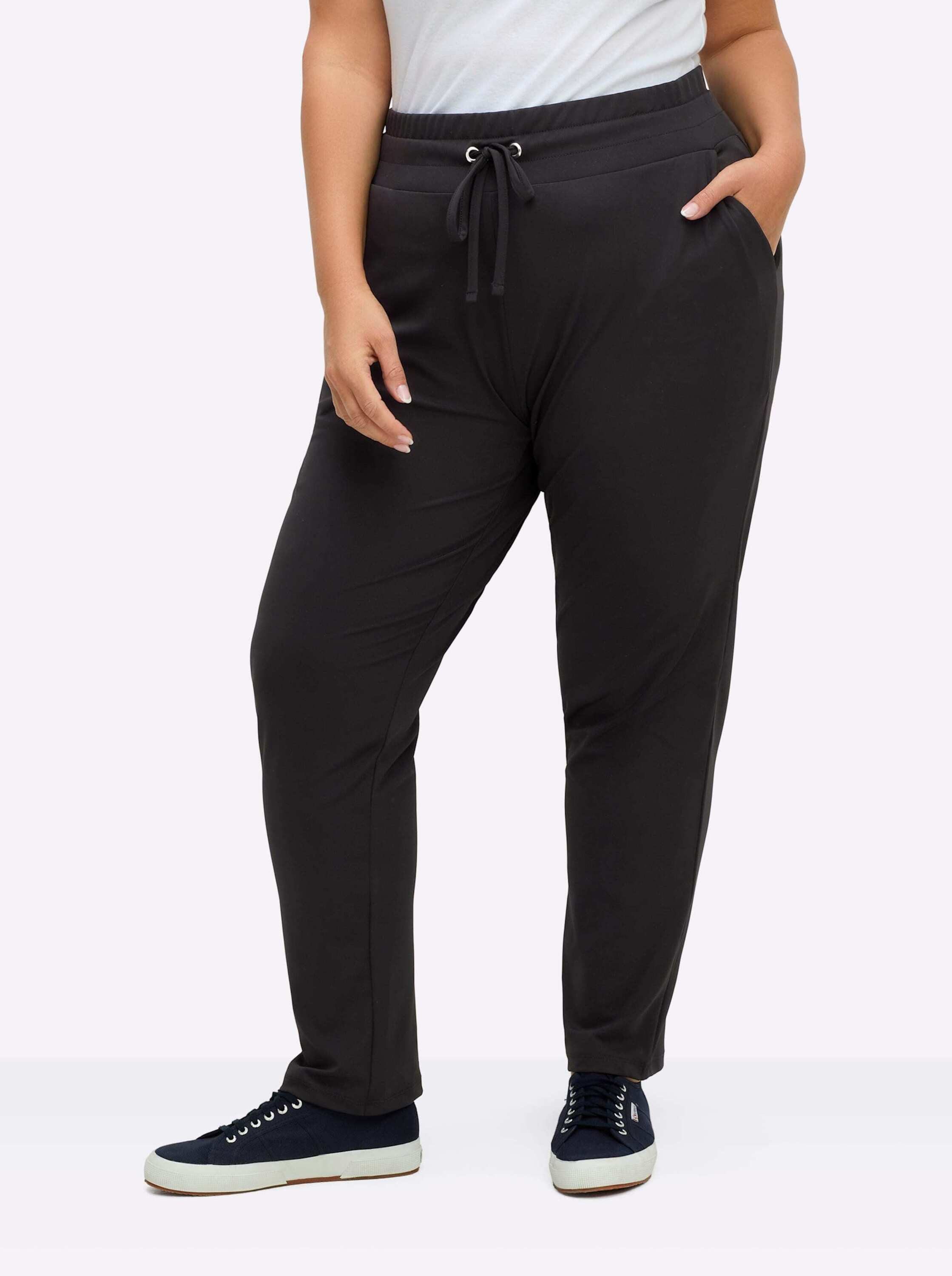Sieh an! Jerseyhose Hose komfortabel mit Rundum-Dehnbund und Bindeband günstig online kaufen