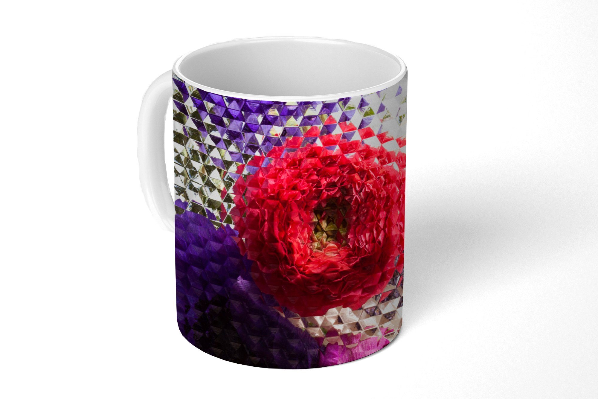 MuchoWow Tasse Mohn - Blumen - Glas, Keramik, Kaffeetassen, Teetasse, Becher, Teetasse, Geschenk