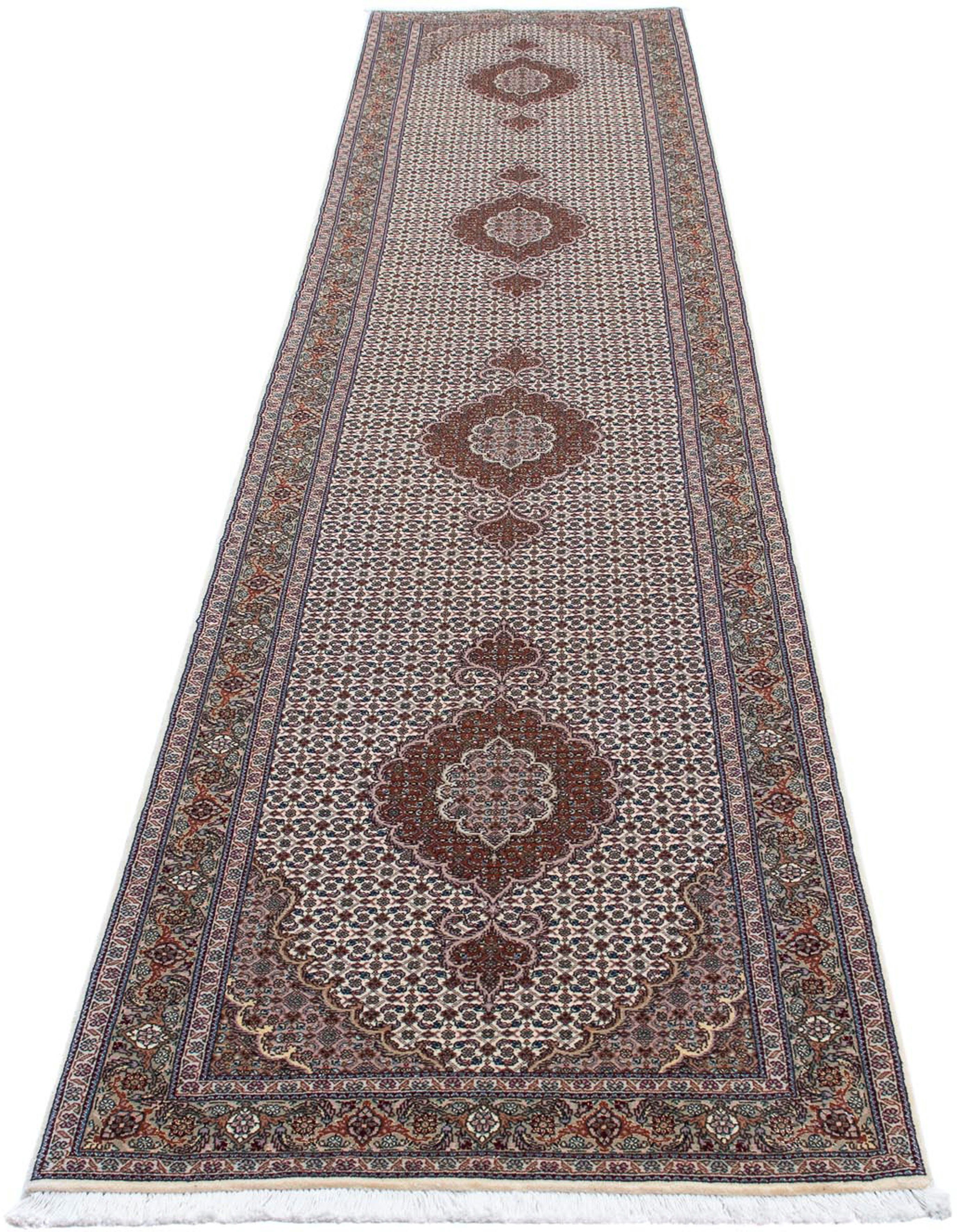 Orientteppich Perser - Täbriz - x - mm, mehrfarbig, Handgeknüpft, 405 Höhe: 83 mit morgenland, cm 10 rechteckig, Einzelstück Zertifikat Wohnzimmer
