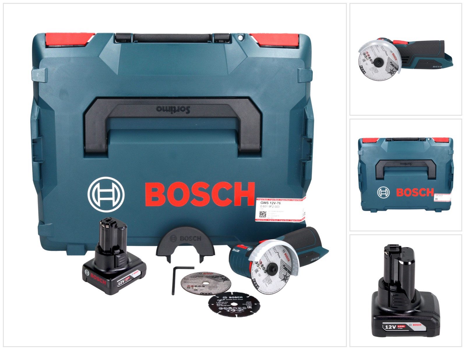 Bosch Professional Akku-Winkelschleifer GWS 12V-76 Professional Akku Winkelschleifer 12 V 76 mm Brushless