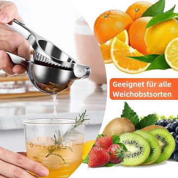 PFCTART Obstpresse Zitronenpresse Handpresse Anti-Ätzmittel, RostfreierStahl, 7cm Durchmesser Lemon Squeezer