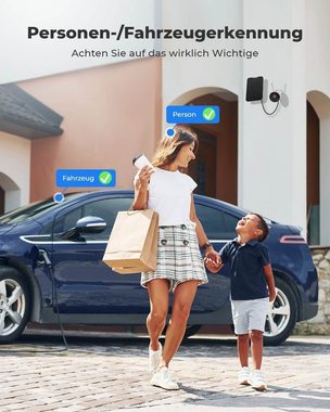 Reolink Argus Eco+Solarpanel 3MP Akku- oder solarbetriebene WLAN IP Überwachungskamera (Außenbereich, Personen-/Autoerkennung, IR-Nachtsicht)