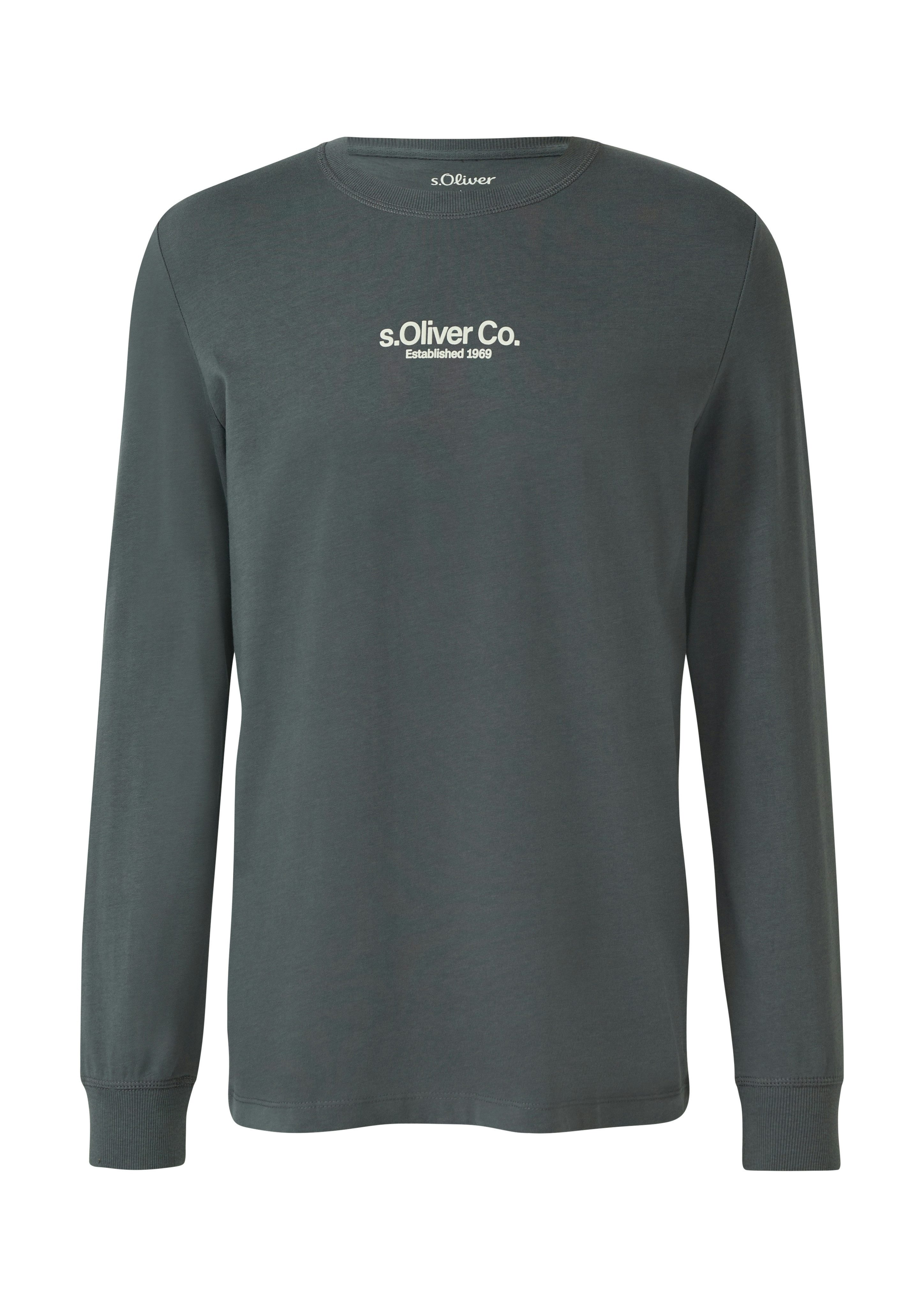 s.Oliver Langarmshirt mit Logo Schriftzug – Bild 4 von 4