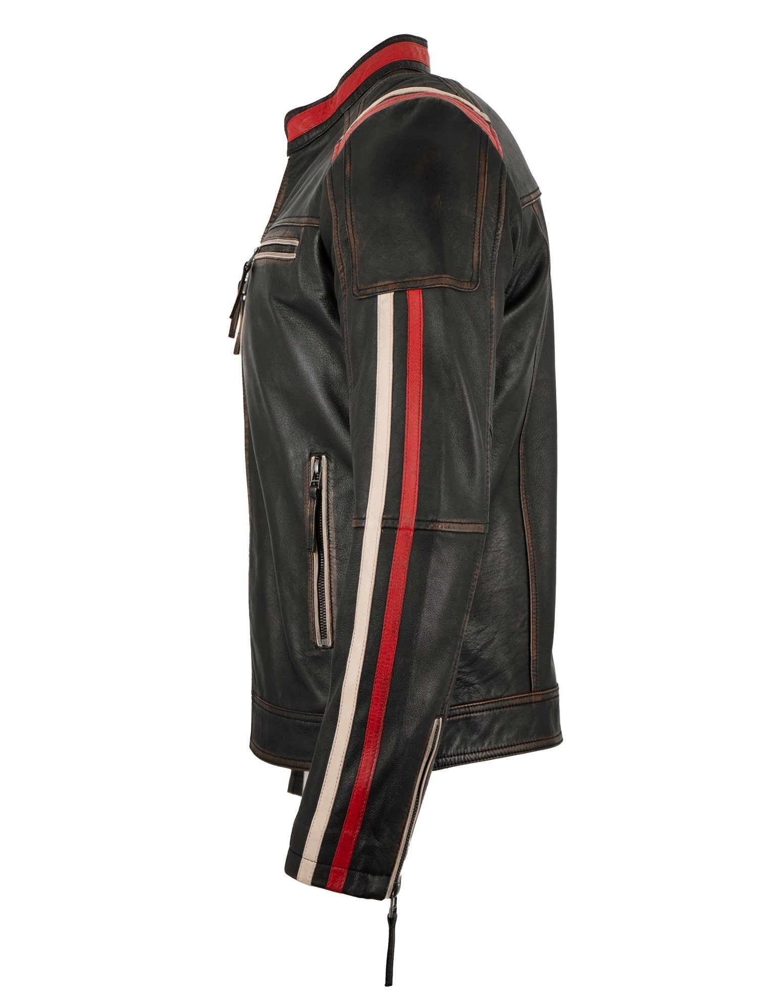 Jilani Lederjacke MD-3 Jilani - Herren Lederjacke Bikerjacke Racing Lammnap günstig online kaufen