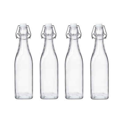 BUTLERS Trinkflasche SWING 4x Flasche mit Bügelverschluss 500ml