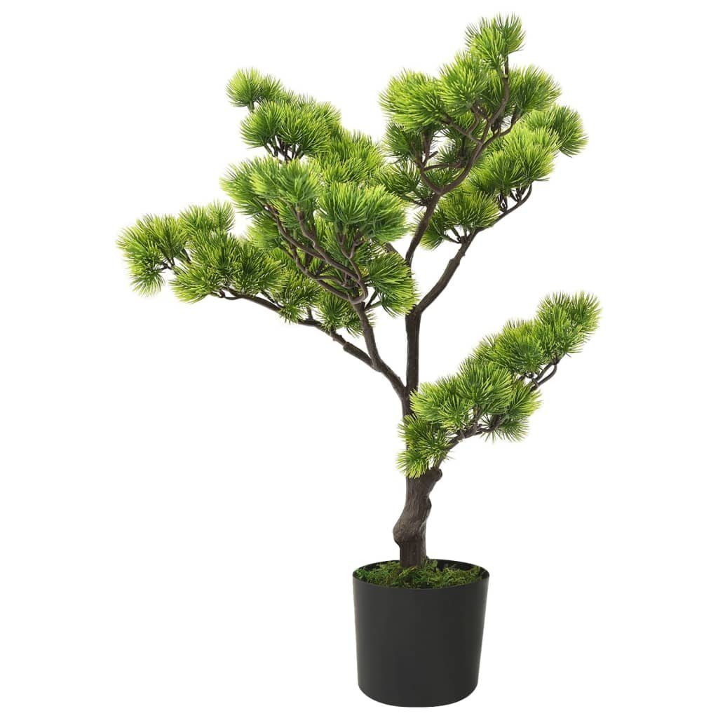 Kunstbonsai Künstlicher Pinus Bonsai 60 cm Grün in schwarzem Topf, furnicato, Höhe 60 cm