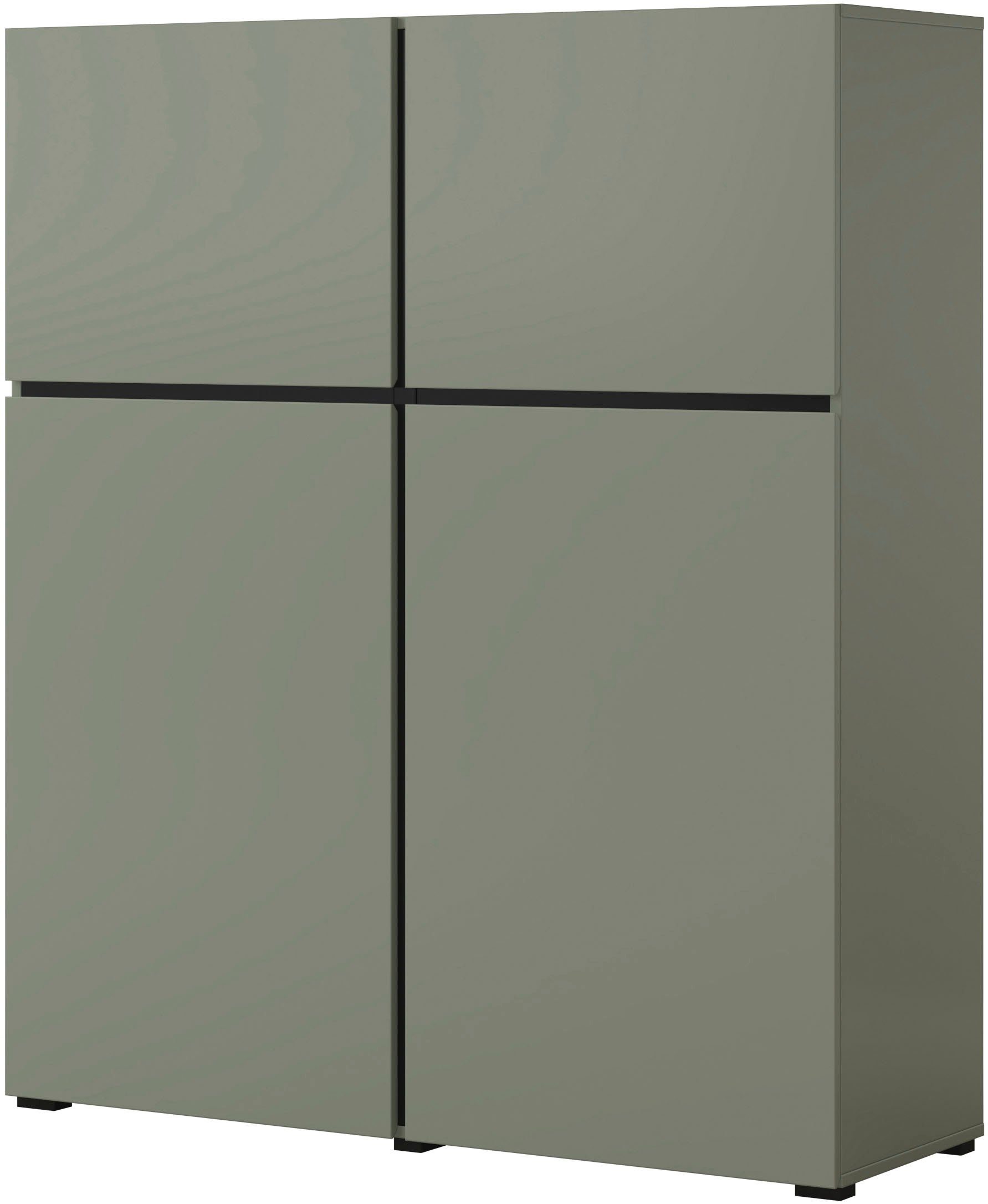 INOSIGN Highboard Cross, moderne grifflose Hochkommode mit 4 Türen,Türkommo günstig online kaufen