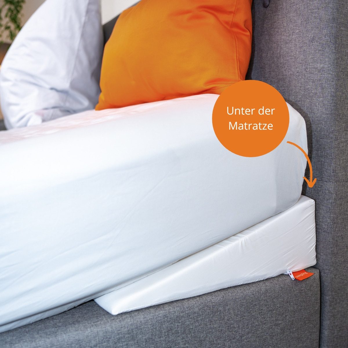 Matratzenkeil und Bücherkissen sleepling, formstabil, atmungsaktiv, druckentlastend, Bezug aus 100% Polyester – Bild 5 von 5