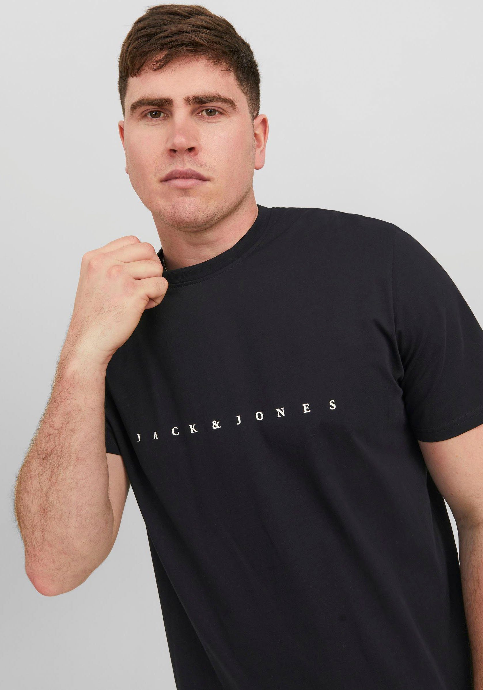 Jack & Jones PlusSize Rundhalsshirt JJESTAR JJ TEE SS NOOS PLS mit Logo Sch günstig online kaufen