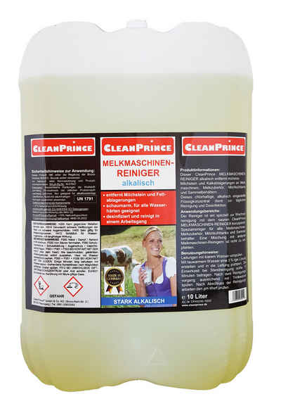 CleanPrince Melkmaschinenreiniger A alkalisch, desinfiziert und reinigt Reinigungskonzentrat (entfernt Milchstein und Fettablagerungen)