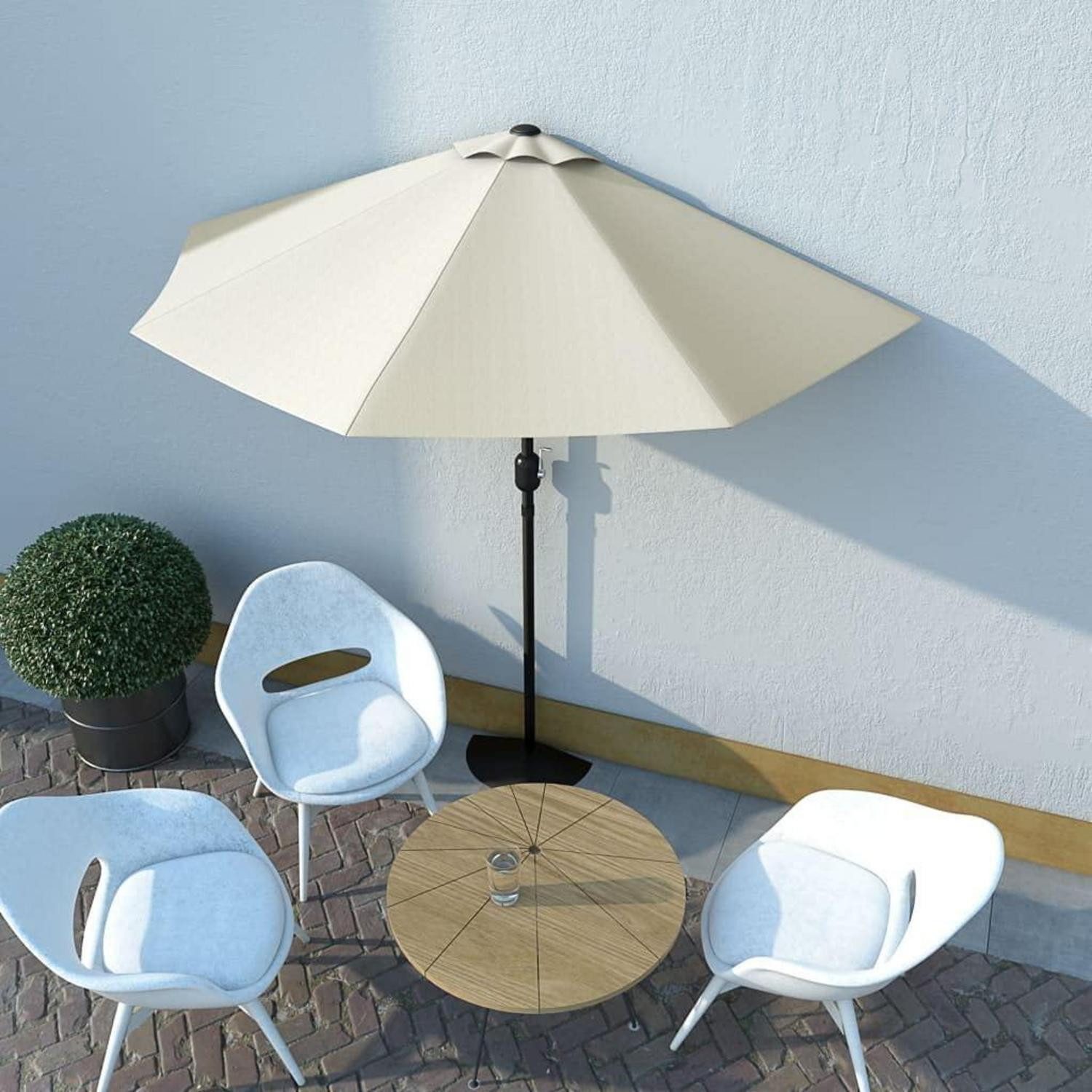 LuxusKollektion Balkonschirm Halbschirm Sandfarben 270x135 cm