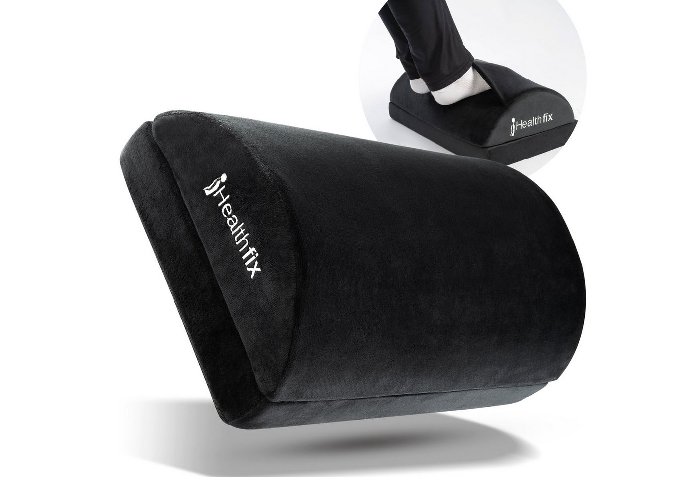 Healthfix Fußstütze Verbesserte Sitzhaltung durch höhenverstellbarer Fußablage, Ergonomisch, Haltungsverbessernd, Höhenverstellbar, Anpassbar