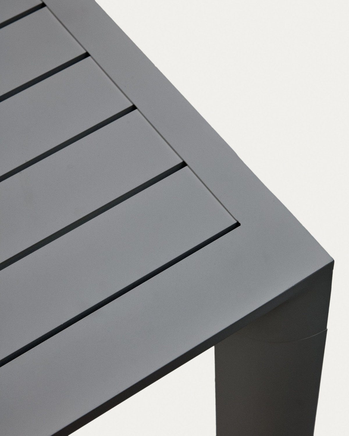 Outdoor Culip Esstisch Tisch grau Gartentisch Aluminium Esstisch Natur24 90x180x75cm