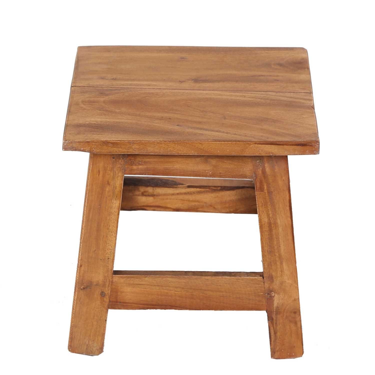 Casa Moro Hocker Fußhocker Aurora Vintage Hocker Sitzhocker Schemel klein (Vintage Holzhocker massiv), handgefertigt