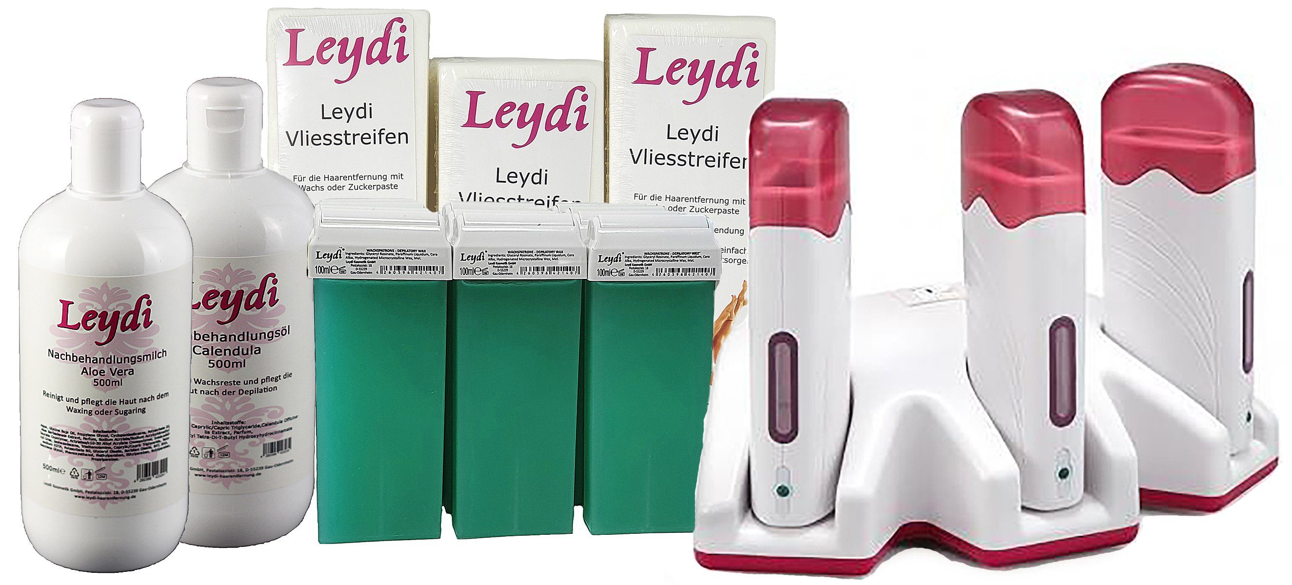 Leydi Enthaarungswachs Warmwachspatronenset Leydi Trio Azulen