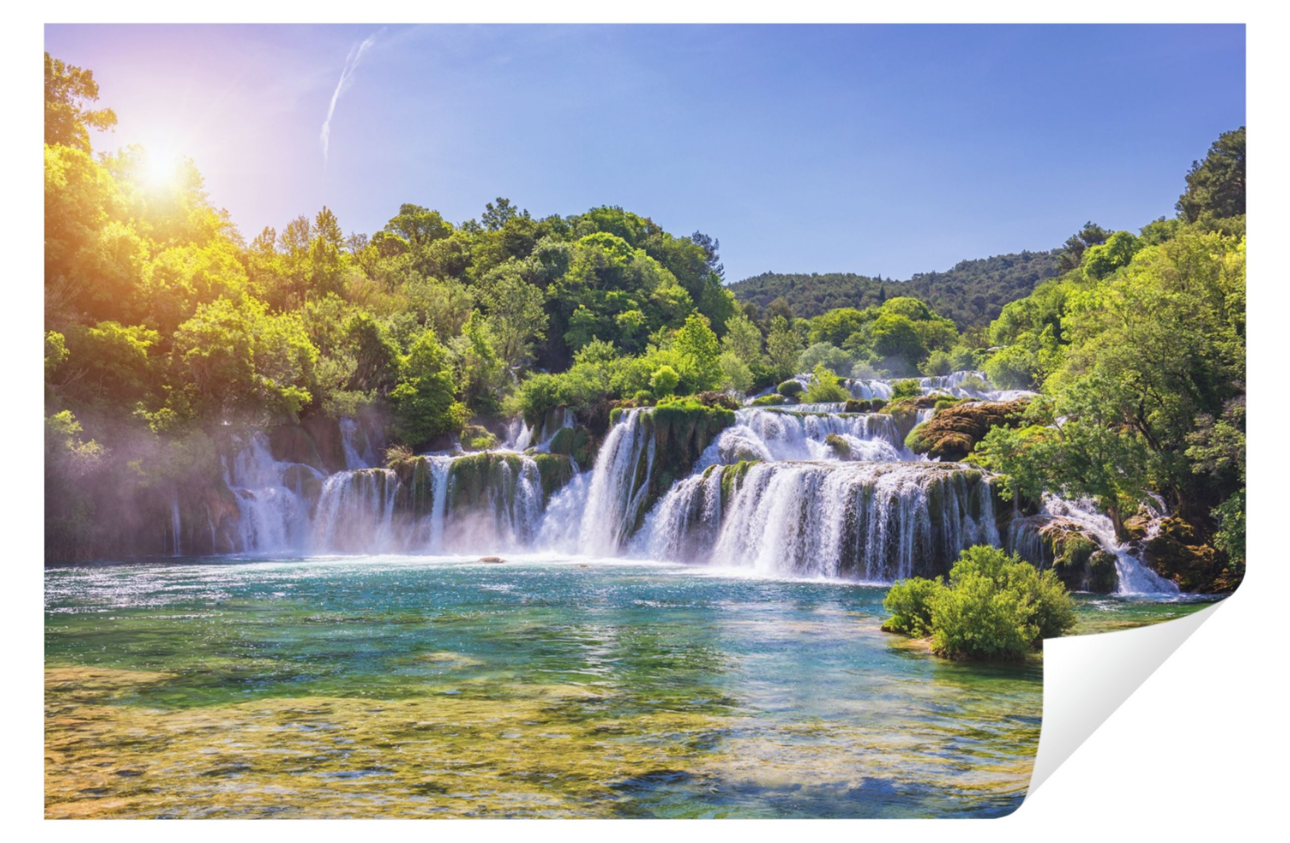 Wallarena Fototapete Wasserfall Landschaft Wald Vlies günstig online kaufen