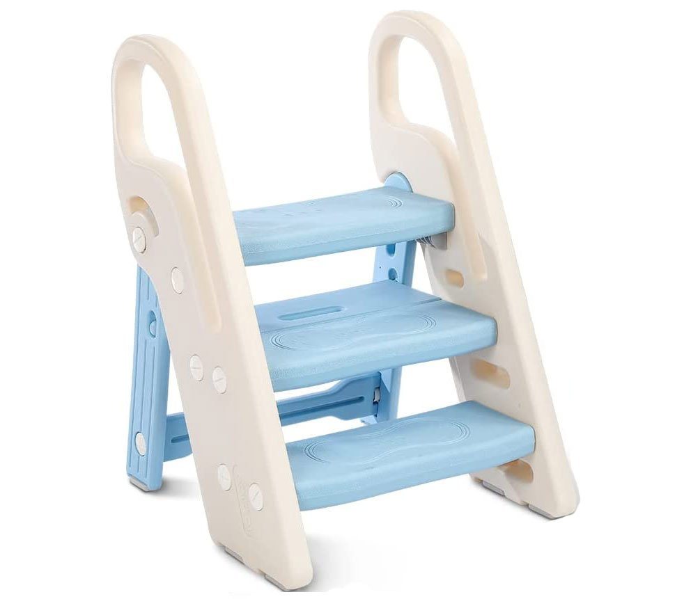 Onasti Baby-Toilettensitz Tritthocker für Kinder 3 Stufen Faltbar
